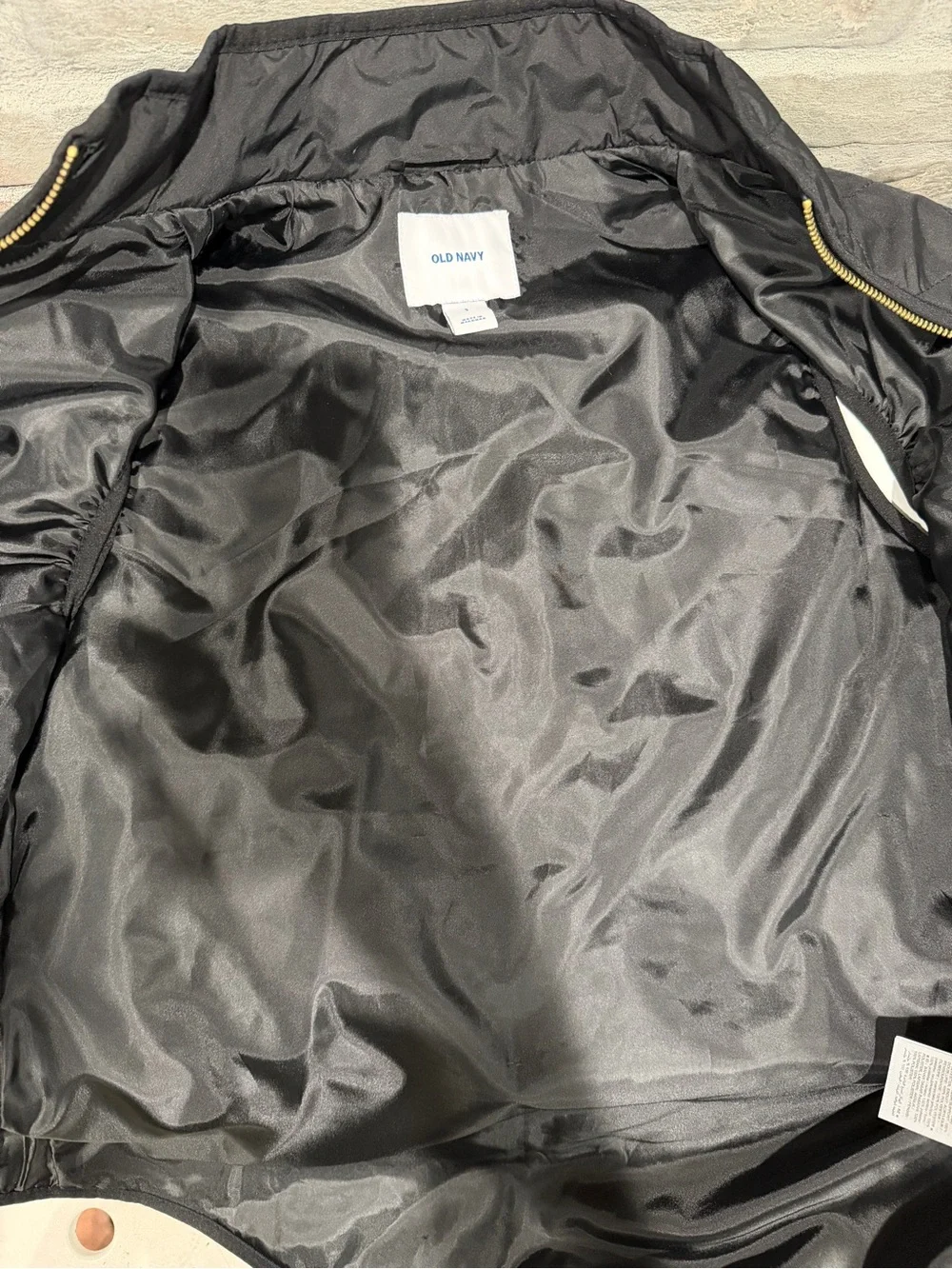 Old Navy Black Quilted Sleeveless Vest